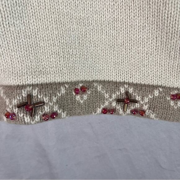 Storybook Knits Cardigan Sweater Womens Large Embellished Bead Sequin Giraffes - Picture 7 of 12